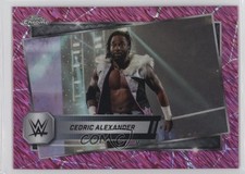 2025 Topps Chrome WWE Pink Shimmer Refractor Cedric Alexander #143 17tg