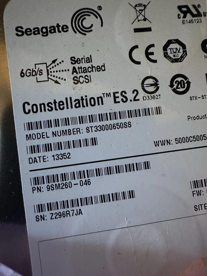 HP 3TB 7.2K 3.5" SAS 6G 652766-B21 653959-001 698695-002 Hard Drive GEN8 GEN9 - Image 3 of 3