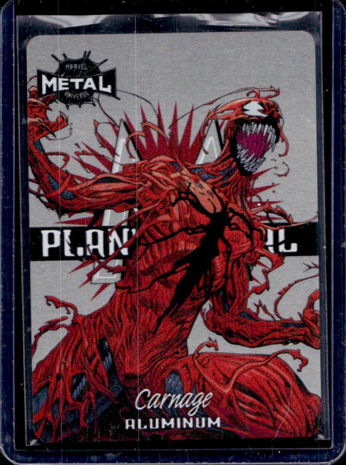 2021 Skybox Metal Universe Marvel Spider Man Carnage Planet Aluminum #1PM