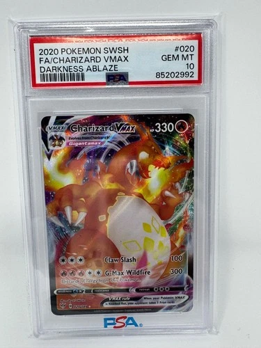 Charizard VMAX #20 Pokemon Darkness Ablaze PSA 10