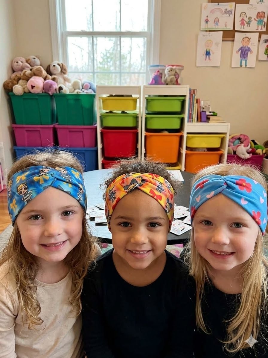 Crystal KIDS Girls Headbands Set 3pcs Hair Accessories