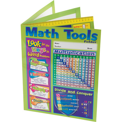 Really Good Stuff Intermediate Math Resource 4-Pocket Folders - Set Of 12 156518