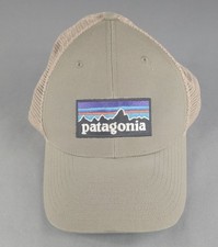 Patagonia Fitz Roy Horizons Trucker Hat Khaki Tan Mesh Snapback Cap Men's