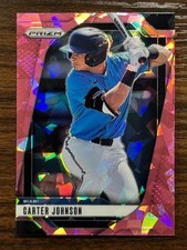 2025 Panini Prizm Baseball Carter Johnson Miami Marlina Base Pink Ice Prizm #91