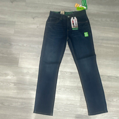Levi's Men's Slim Fit Blue Dark Wash Denim Jeans Cotton Mid Rise New Tags