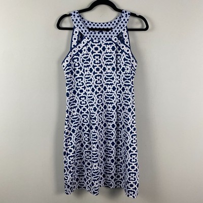 Gretchen Scott Jersey Isosceles Rio Gio Dress Size M Navy Blue White Mini | eBay Gretchen Scott Jersey Isosceles Rio Gio Dress Size M Navy Blue White Mini | eBay