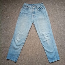 Vintage Levis 502 Jeans Mens 30x30 Light Wash Denim Straight Leg Distressed