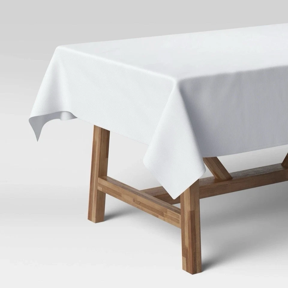 “84×60” White Solid Tablecloth – Threshold™ - Image 3 of 4