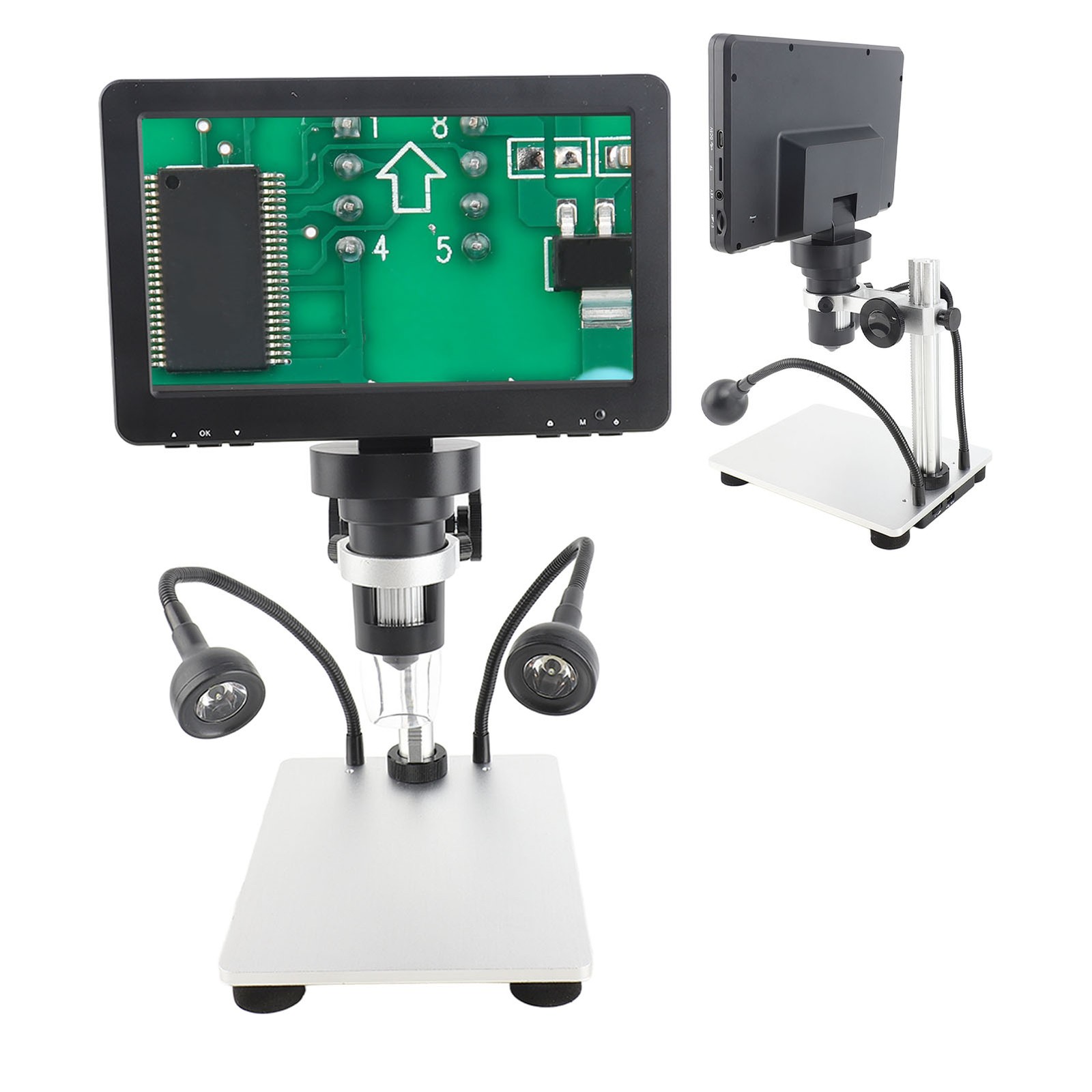 Digital Electronic Microscope For Industrial PCB Repair Tool 7 Inch 12MP 3.7V☜