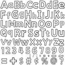 266 Pcs Letters Combo Pack Set Bulletin Board Letters White  Black Letters an...