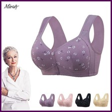 Sujetadores con abalorios de margaritas para mujeres mayores, sujetadores sin ar