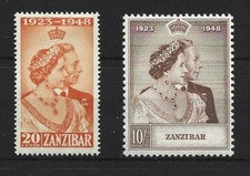 [E047] Zanzibar argent mariage belle série de timbres VF très bon état MH