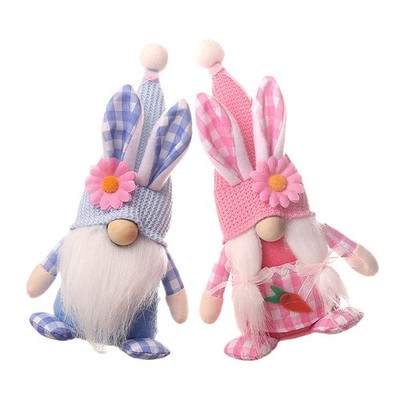  2 Stück Ostern Party Gnome Puppe Ostern Gnome Ornament Kaninchen Ohr Gnome