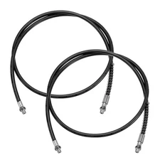 2Pcs Grease Gun Hose 59" 10000 PSI Spring Flex Grease with 1/8" NPT Thread Black