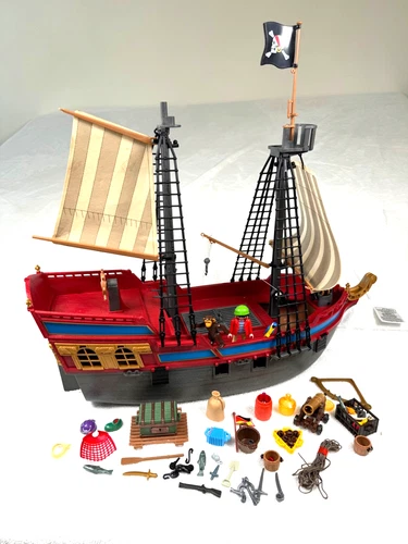 VTG Playmobil 3940 Extra Large Pirate Ship (2000) - INCOMPLETE -PART REPLACEMENT