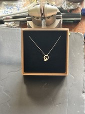 Massiver Silber Handwerker doppelt verbunden Anhänger & Halskette 925 Silber