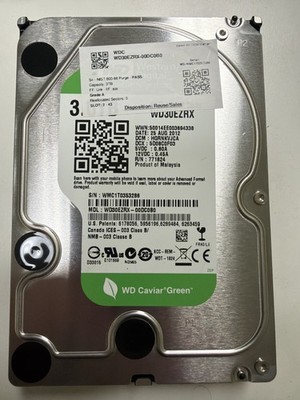 Western Digital Wd30ezrx Wd30ezrx-00dc0b0 Hard Drive 3tb 3.5