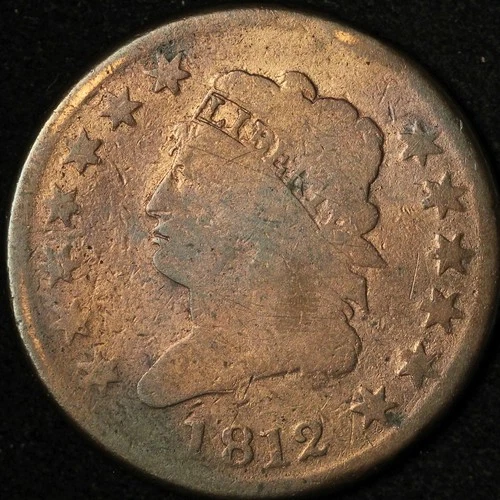 Photo of a 1812-P Large Cent from an eBay listing that sold on Jul 17, 2026