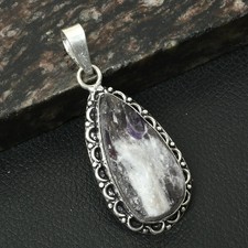 Amethyst Rough Gemstone Ethnic Handmade Pendant Jewelry For Unisex 2.4