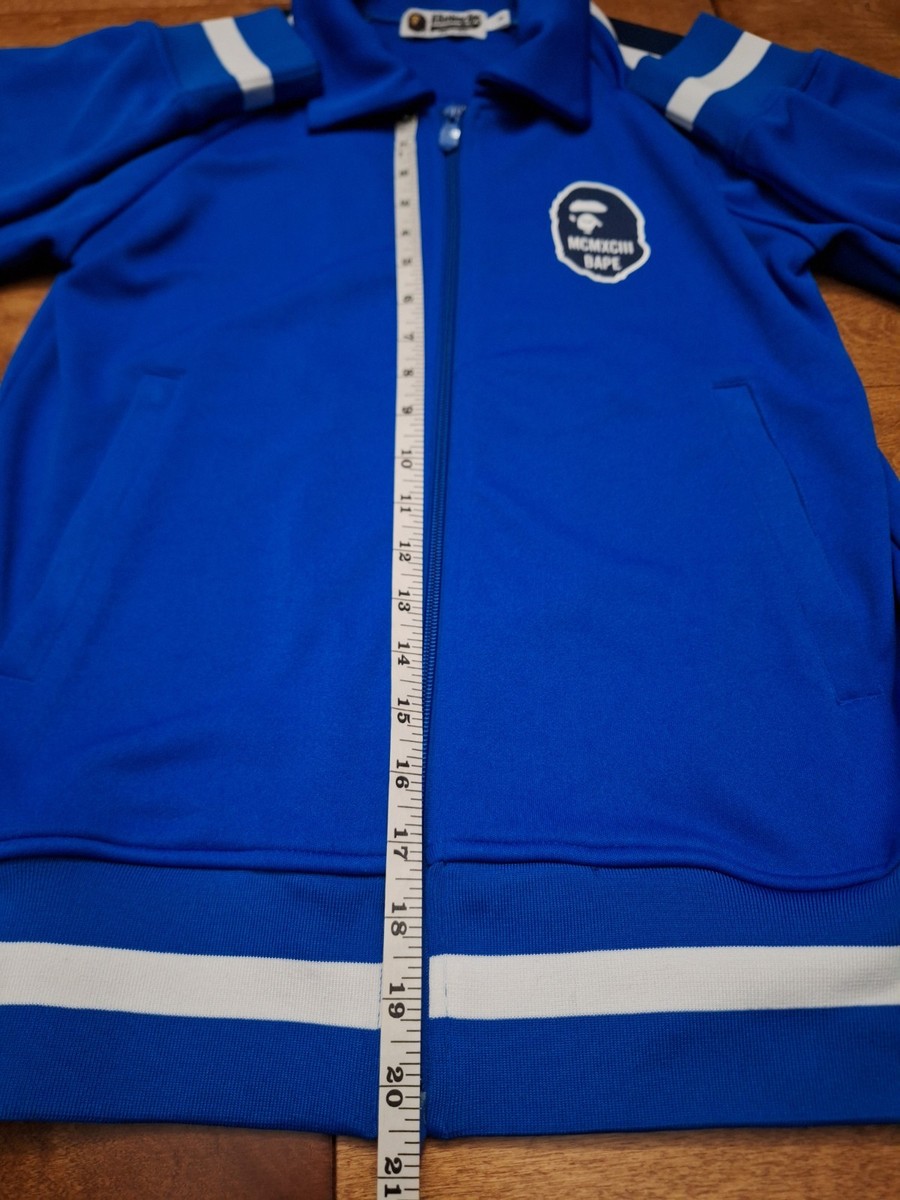 A Bathing Ape Bape Track Jacket Blue S Used Excellent Condition No