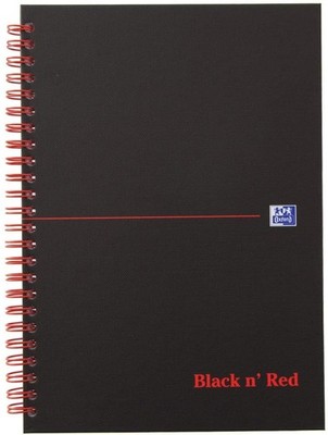 Oxford Black n' Red Collegeblock DIN A5 kariert Karton 70 Blatt