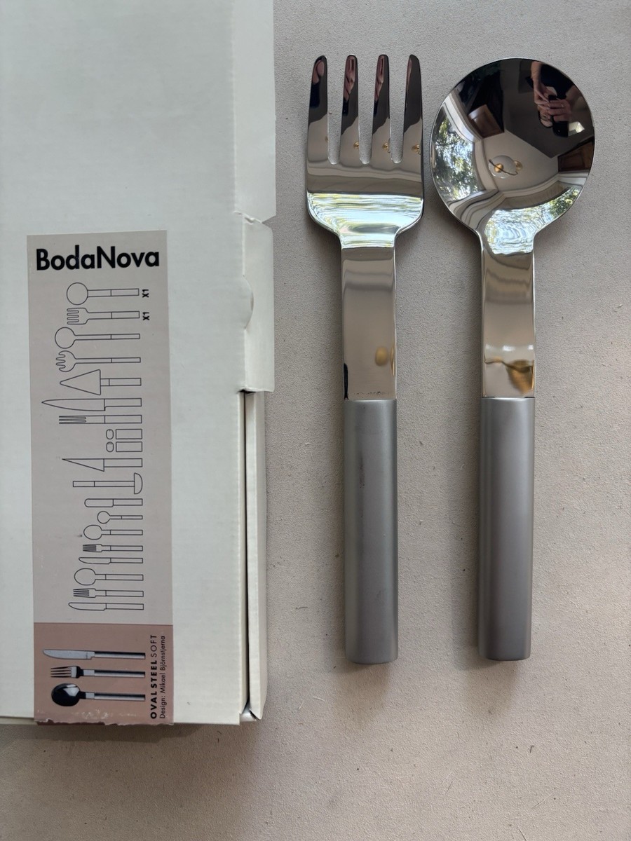 Boda Nova OVAL STEEL SATIN (matte) - 2 piece serving set 9