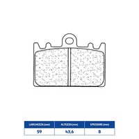Set BeläGe Bremse CL Brakes 2363A3 + Kawasaki 400 ZXR R Ninja 91/02