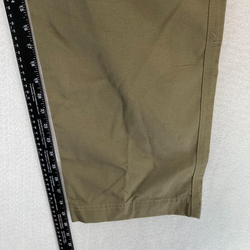 Possi Atti Cargo Pants Mens 34x30 Green Baggy Relaxed Straight Belted Y2K Skater - Picture 8 of 12