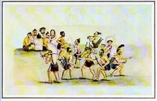 Native American Dancing Merrimack Publishing Corp, New York Vtg Postcard M24