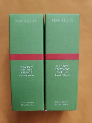 2x PEACH & LILY Wild Dew Treatment Essence 1.01 oz Each- NIB *Drench&rewind