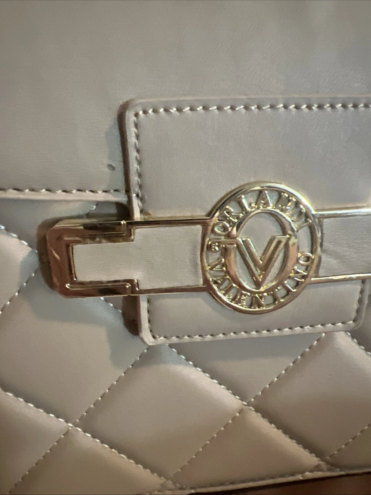 Borsa Valentino Orlandi manico superiore trapuntata nuda vegan in pelle con tracolla