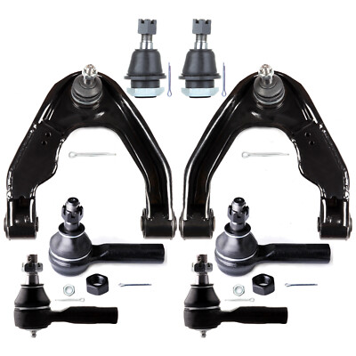 8x For 2000-2004 Nissan Frontier Xterra Front Upper Control Arm Tie Rod End Kit