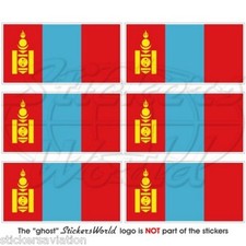MONGOLIA Bandiera Mongola Adesivi per Cellulare 40mm (1.6")  Mini Stickers x6