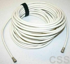 Coaxial Video Cable Connector Extra Long Extension Wire Beige Cord About 48 ft