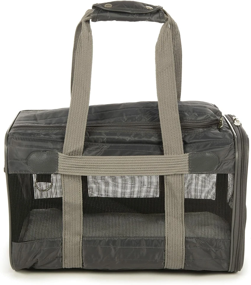 Sherpa Original Deluxe Pet Carrier Medium Soft Side Dog Cat Travel Bag Charcoal - Image 2 of 4