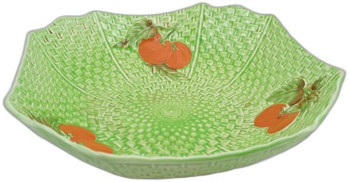 Vintage Crown Devon Green Square Serving Bowl\Dish with Red Leaf Tomato. - Picture 5 of 13