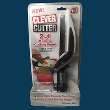 New Sealed Clever Cutter 2 in 1 Knife and Cutting Board As Seen On TV