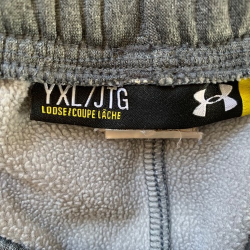 Under Armour Storm Youth Boys Sz YXL Gray Fleece Pants Loose Elastic Waist - Picture 8 of 10