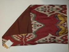 Pottery Barn Inez Ikat Silk Cotton Pillow Cover Lumbar Rust 16x26" #6