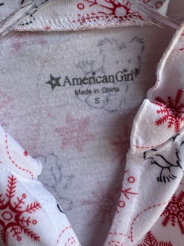 American Girl Long Sleeve Bears and Snowflakes Sleep Dress Girls Size S - Picture 3 of 9