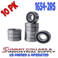1654-2RS C3 Sealed Premium Ball Bearing, 1 1/4"x2 1/2"x5/8" (10 pack)