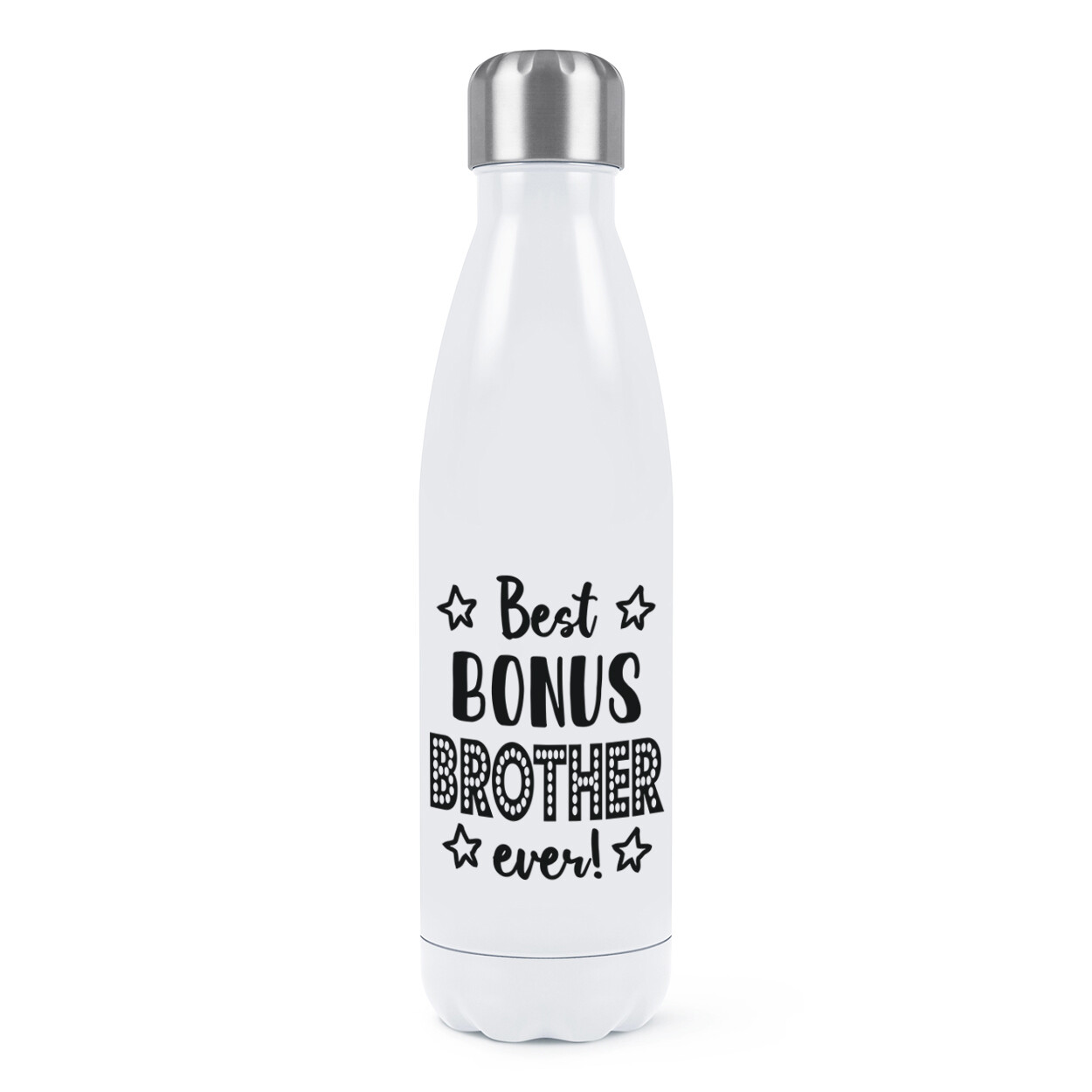 Best Bonus Brother Ever Double Wall Water Bottle Funny Joke Step Brother Love