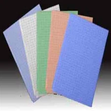Tidi Patient Bibs BLUE 17" x 18" 3-Ply Paper/1-Ply Poly 500/Cs.