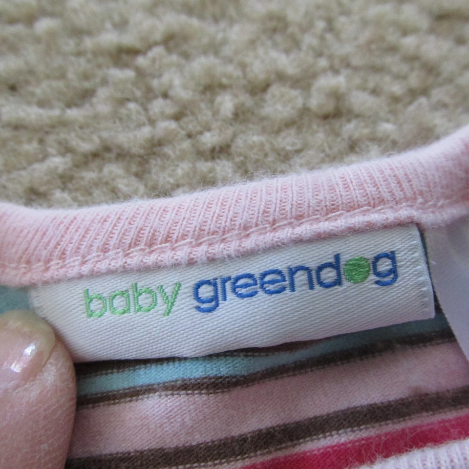 Baby Greendog 2 Piece Shirt Pants Outfit Girls Size 6-9M Multicolor Striped - Image 4 of 4