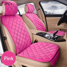 Plush Car Seat Cover Pink Soft Pad Warm Cushion Universal Fit Full Mat Covers