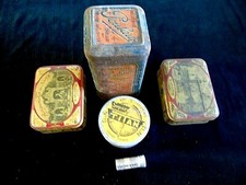 lot de 5 boites métal anciennes Bergamotes Nancy, Super Titan, Poulain, troxeman