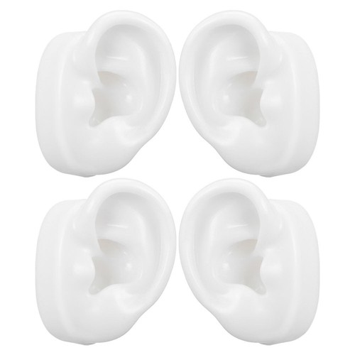 2 Pair Piercing Practice Body Parts Silicone Ear Models Artificial Ear