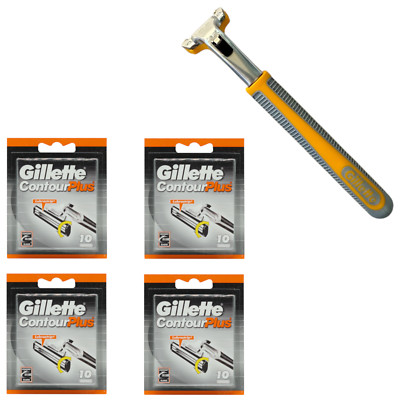 40x Gillette Contour Plus Rasierklingen + 1x Apparat - NEU - für Männer