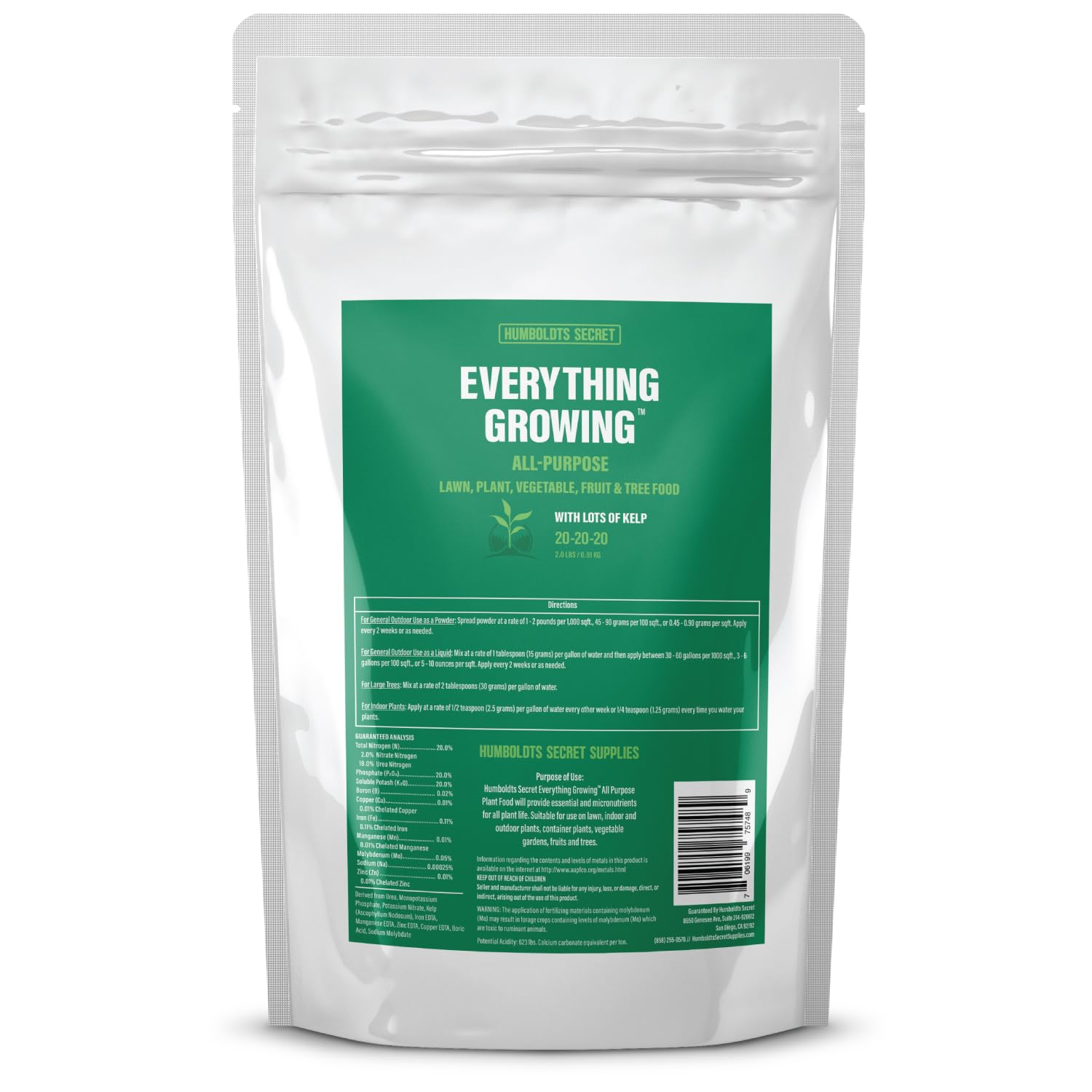 Everything Growing Plant Food 20-20-20 Plant Fertilizer - Balanced Blend of Nitr