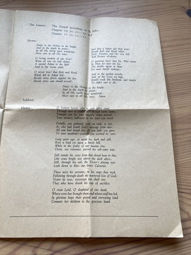 1949 Remembrance Day Programme - Picture 3 of 4